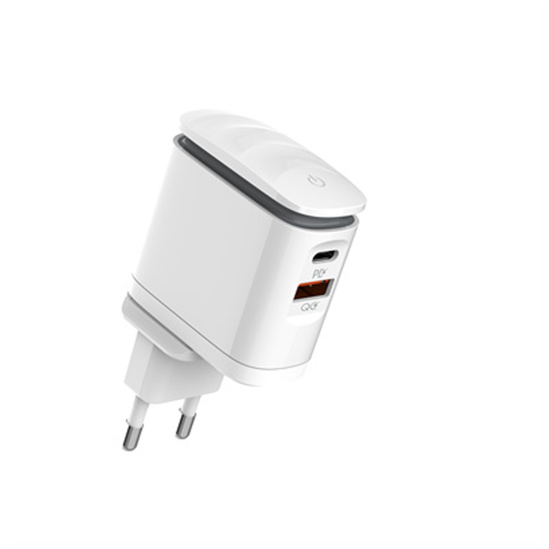شارژر دیواری فست شارژ Ldnio A2423C 2Port 3A VOOC QC3.0 PD 25W + کابل تایپ سی