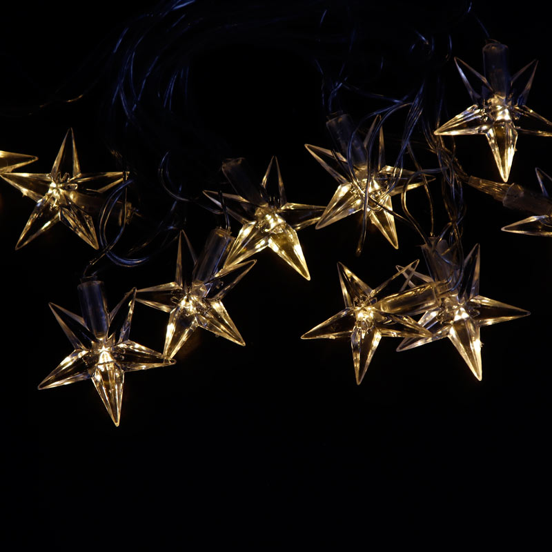 ریسه 10 لامپ طرح ستاره شیشه ای آفتابی طول 2 متر