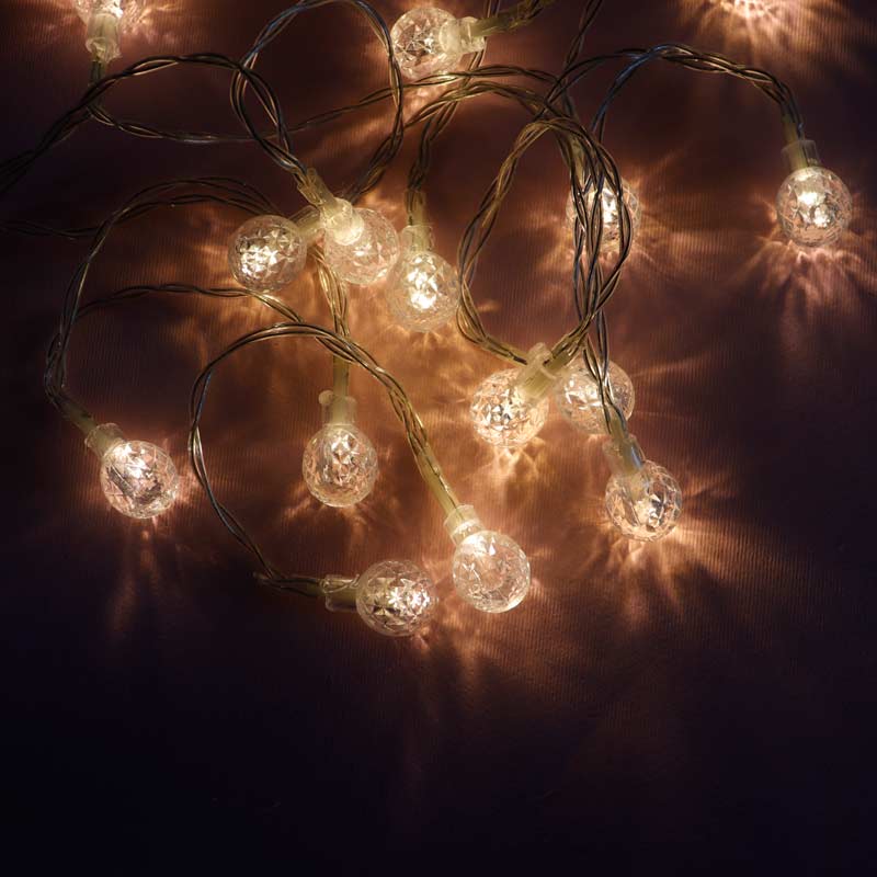 ریسه طرح لامپ کوچک باتری خور سه تایی آفتابی طول 2.5 متر