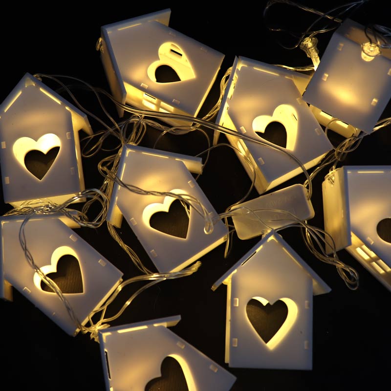 ریسه طرح کلبه قلب دار آفتابی 2٫5 متری