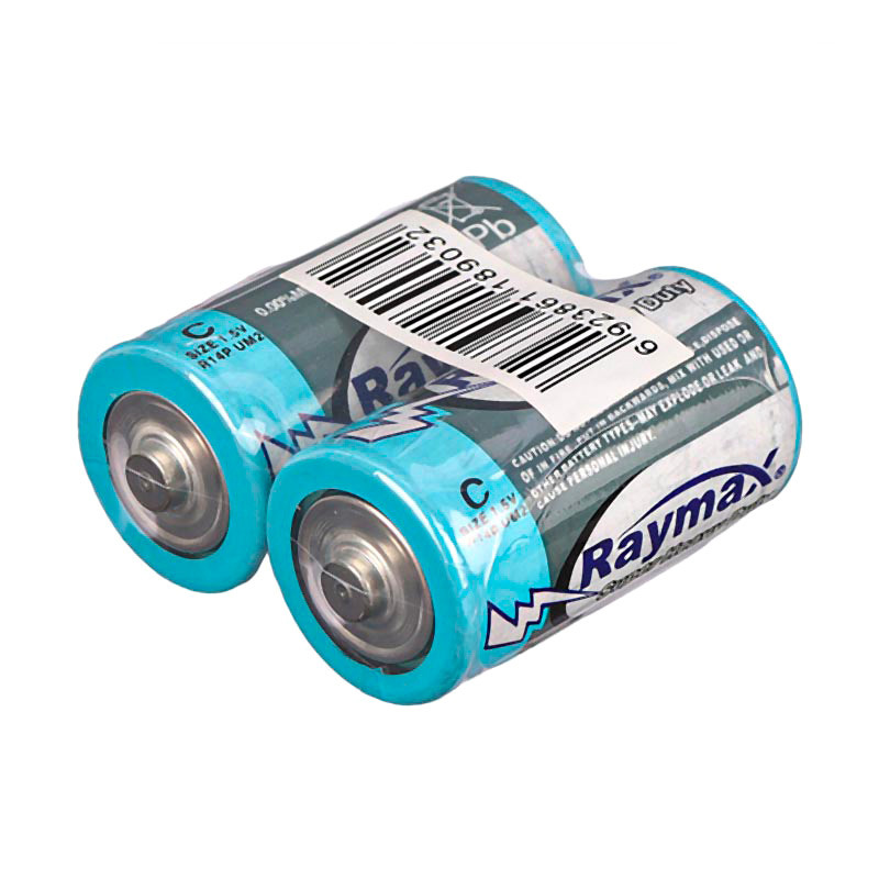 باتری دوتایی متوسط Raymax Super Heavy Duty 1.5V C شرینک