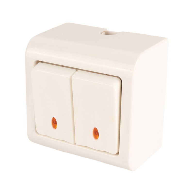 کلید دو پل روکار جهان الکتریک مدل موج J-1043