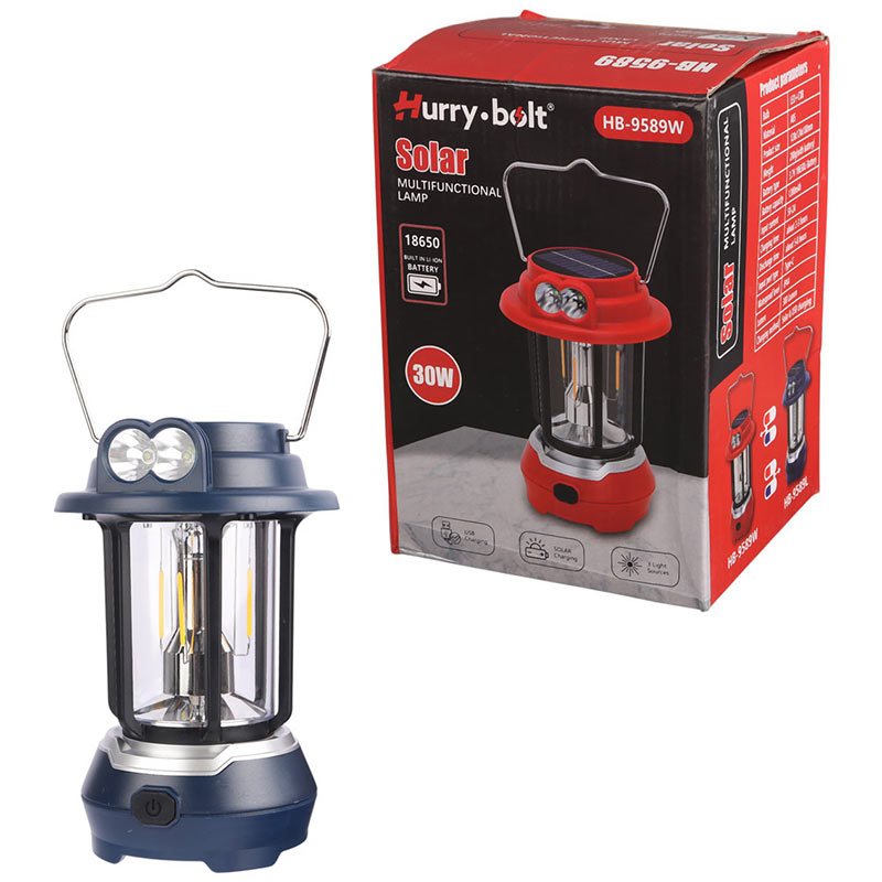 چراغ قوه فانوسی شارژی خورشیدی Hurry.bolt HB-9589W