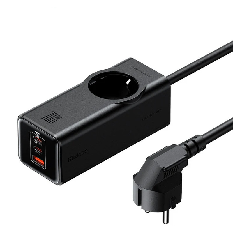 چند راهی 1 خانه برق مک دودو Mcdodo CH-462 با کابل 1.5 متری + شارژر USB و Type-C
