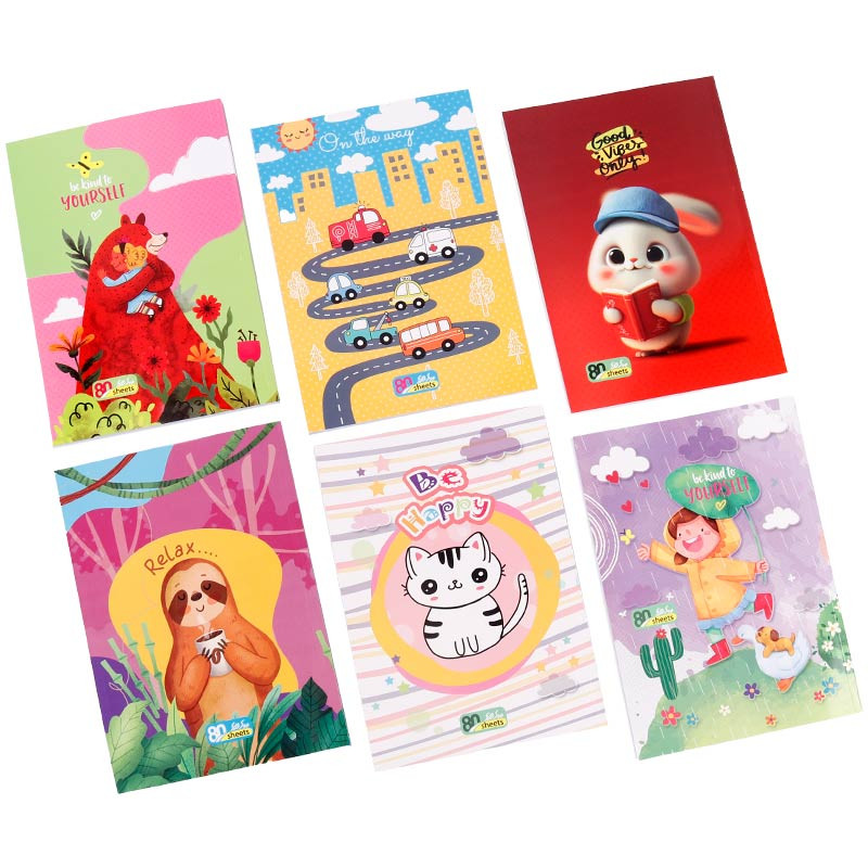 دفتر 80 برگ طرح فانتزی کارتونی پیک فدک کد 007