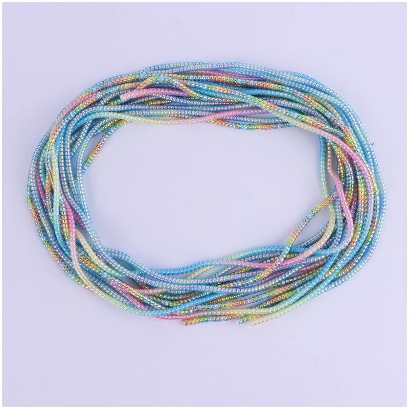 روکش پلاستیکی کابل فنری هفت رنگ هولوگرامی بسته 6 عددی