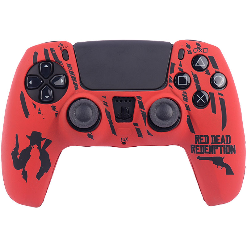روکش دسته بازی PS5 طرح Red Dead Redemption قرمز مشکی