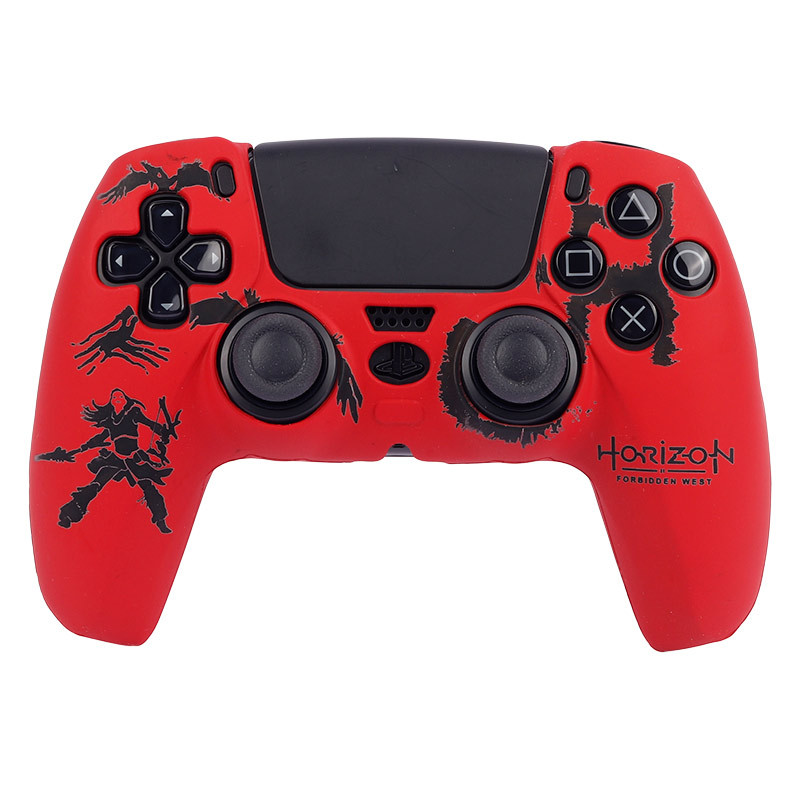 روکش دسته بازی PS5 طرح Horizon Forbidden West زمینه قرمز