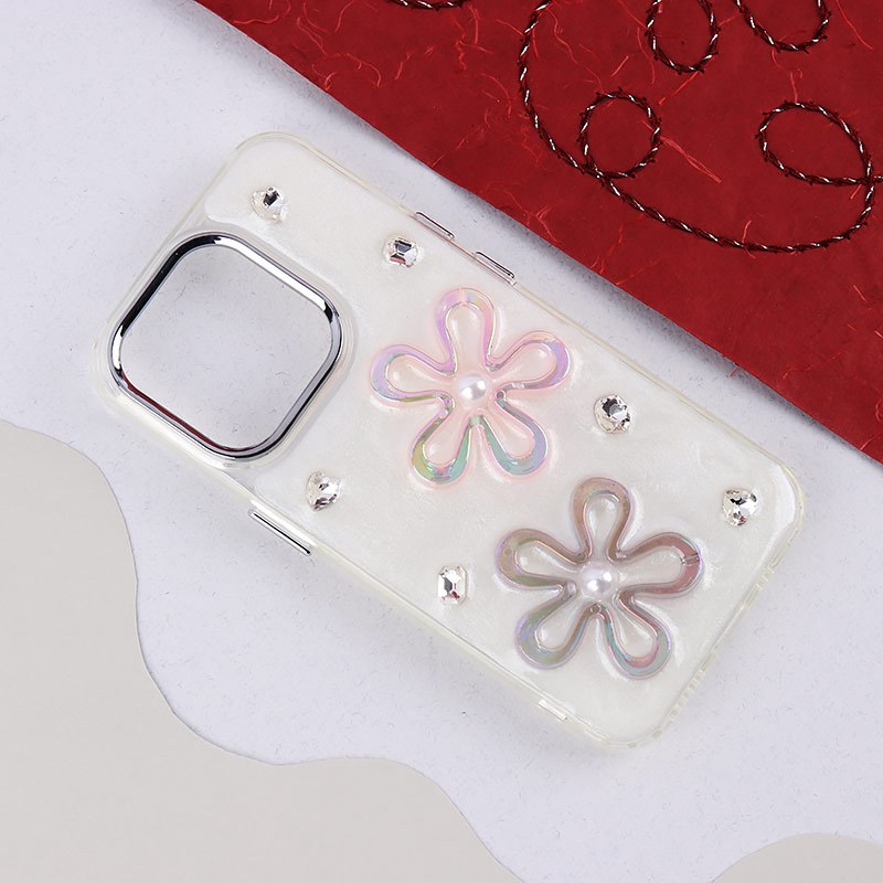 قاب اکلیلی Vip Max آیفون iPhone 15 Pro نگین دار طرح گل فانتزی