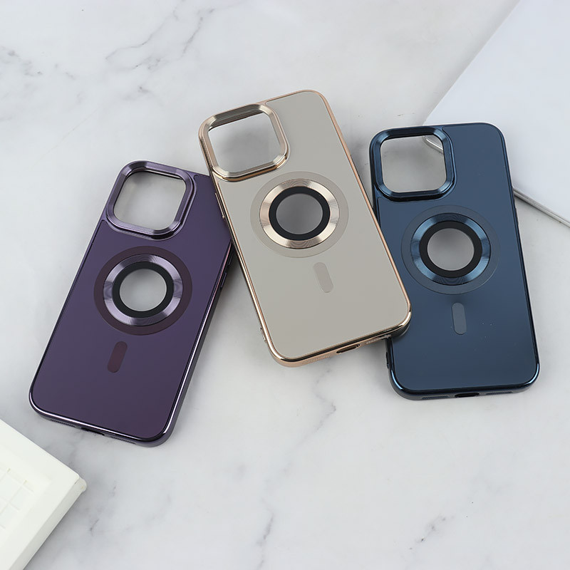 قاب ژله ای مگ سیف Berlia آیفون iPhone 15 Pro Max دور براق