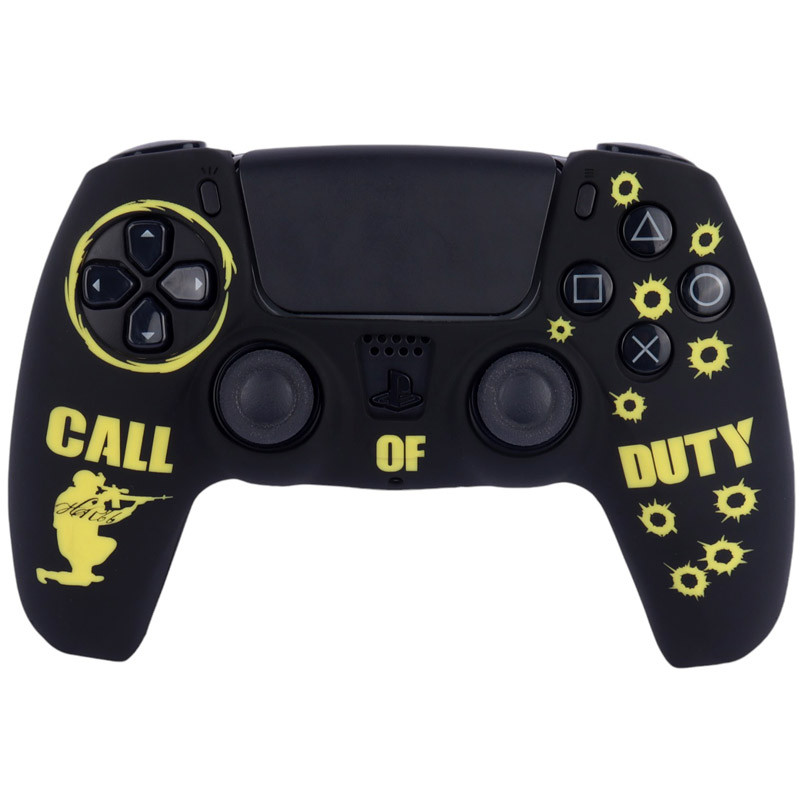 روکش دسته بازی PS5 طرح Call Of Duty زمینه مشکی زرد