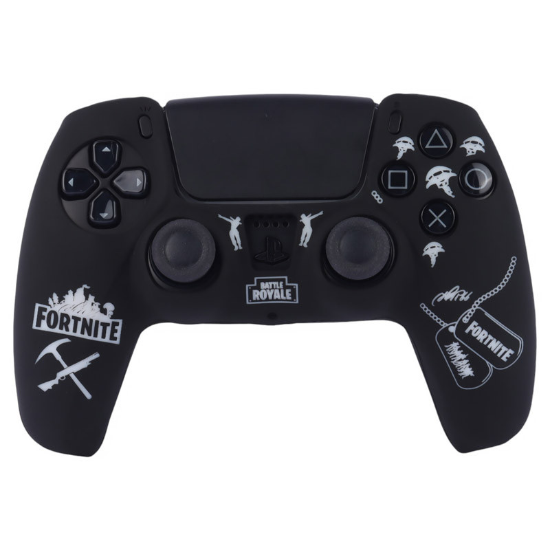 روکش دسته بازی PS5 طرح Fortnite مشکی سفید