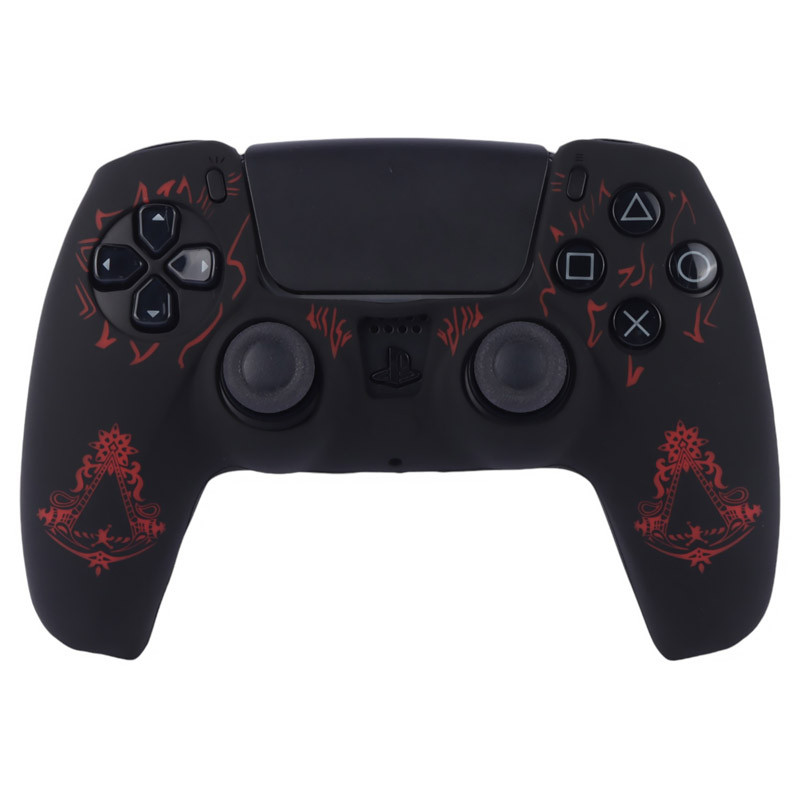 روکش دسته بازی PS5 طرح Assassins Creed Logo مشکی قرمز