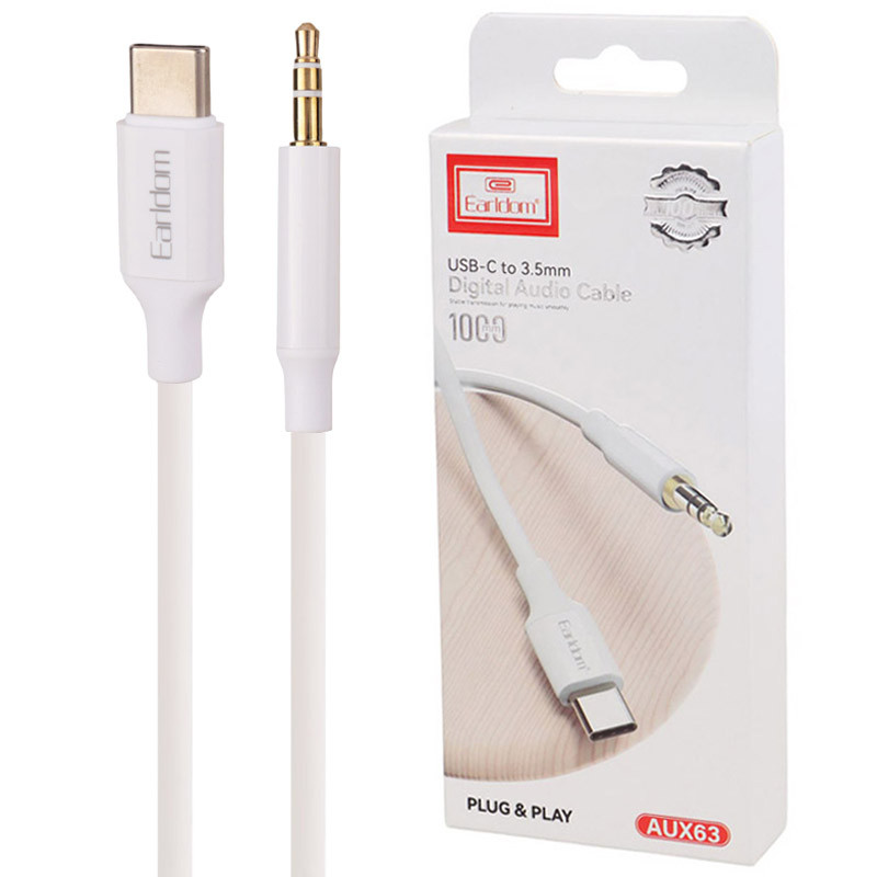 کابل تبدیل Type-C به AUX ارلدام ET-AUX63 طول 1 متر