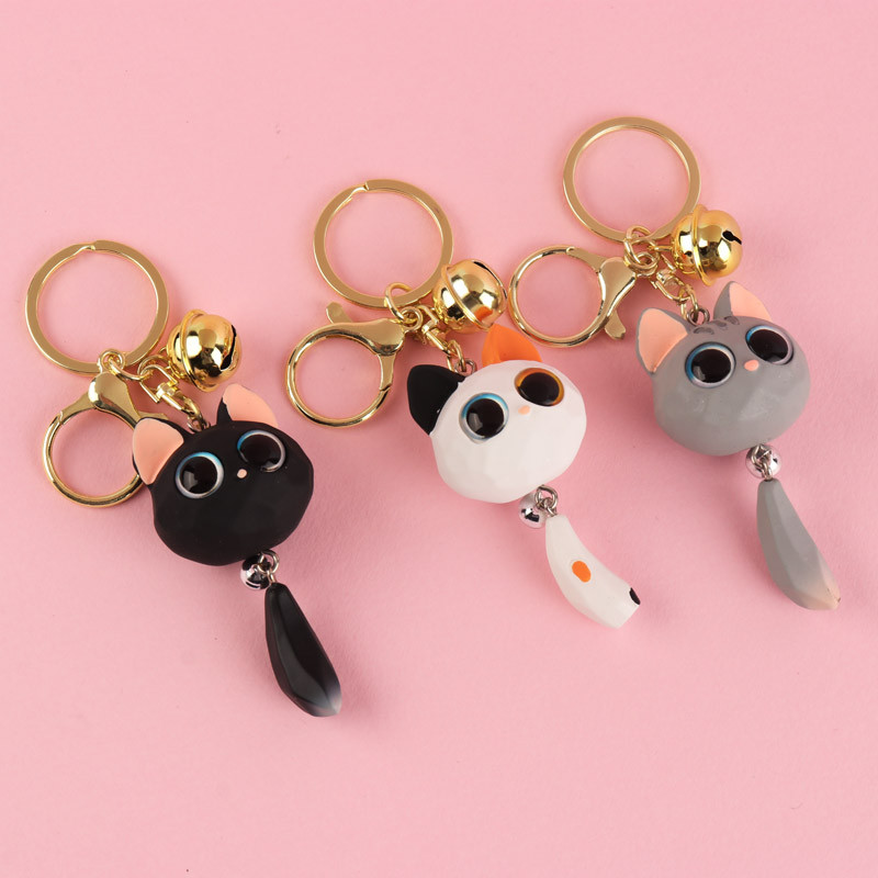 جاکلیدی سنگی طرح گربه دم متحرک