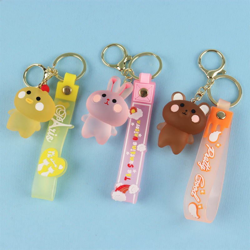 جاکلیدی سنگی پاستلی طرح حیوانات تپل