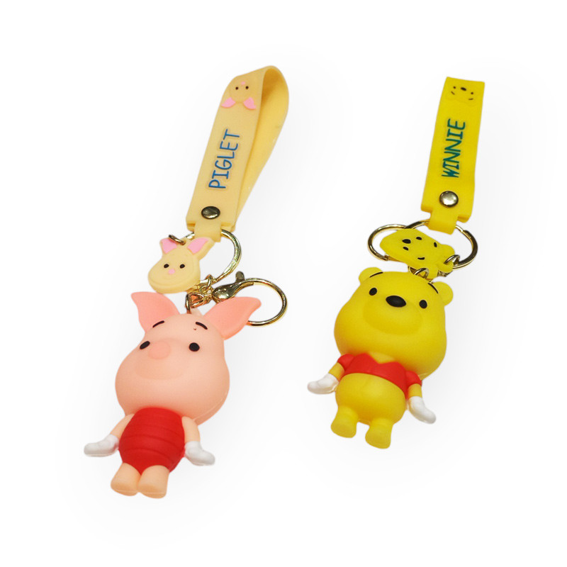 جاکلیدی سیلیکونی گلد طرح خرس پو