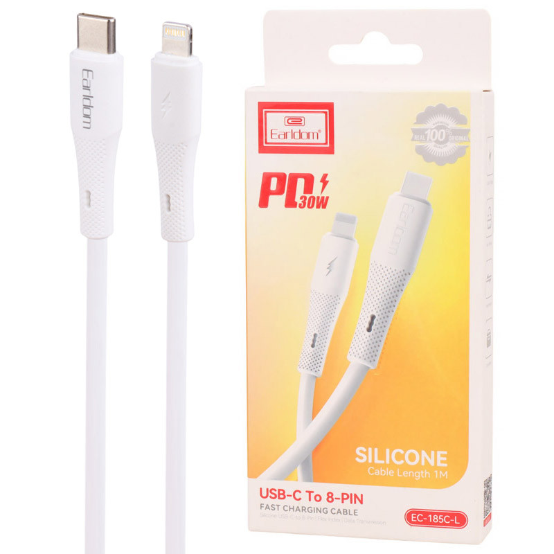 کابل تبدیل فست شارژ Earldom EC-185C-L Type-C To Lightning PD 30W 1m
