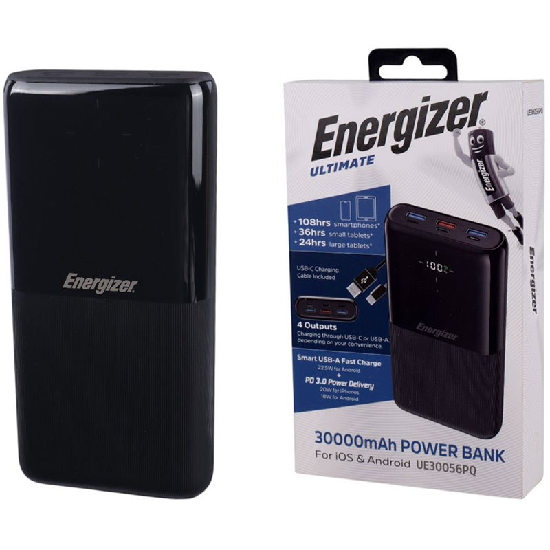 پاور بانک فست شارژ انرجایزر Ultimate UE30056PQ PD3.0 22.5W ظرفیت 30000 میلی آمپر ساعت