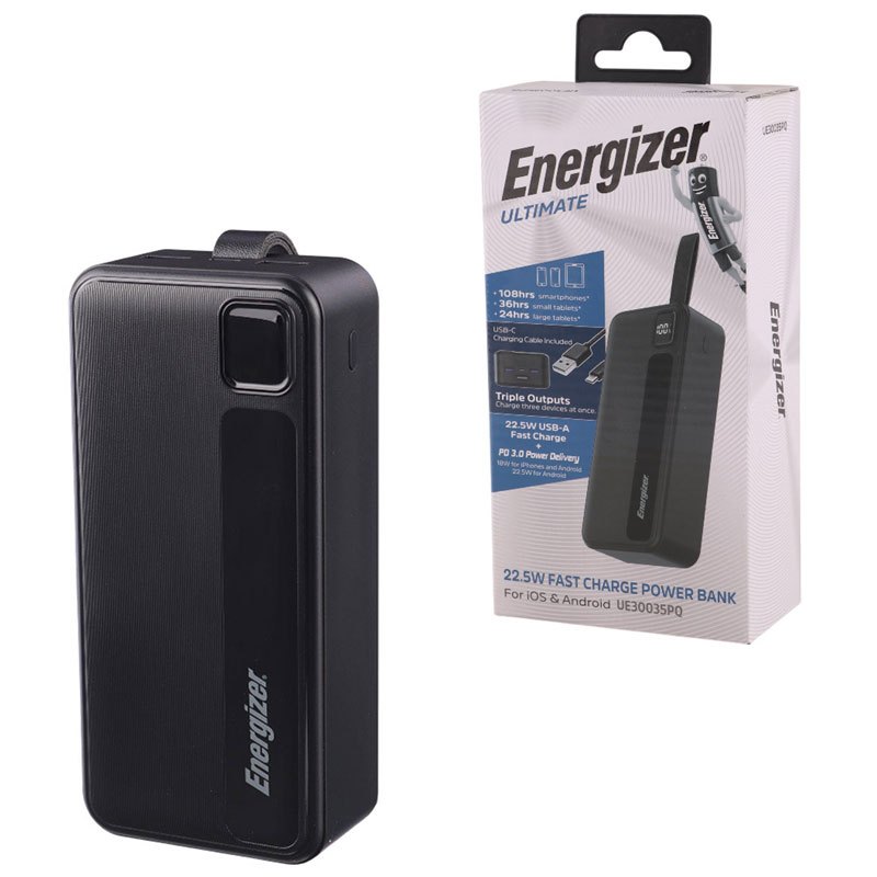 پاور بانک فست شارژ انرجایزر Ultimate UE30035PQ PD3.0 22.5W ظرفیت 30000 میلی آمپر ساعت