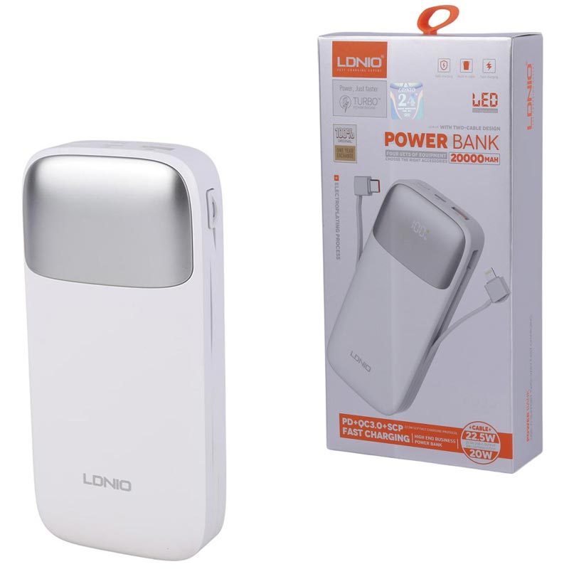 پاور بانک فست شارژ الدینیو PQ20 QC3.0 PD3.0 22.5W ظرفیت 20000 میلی آمپر ساعت