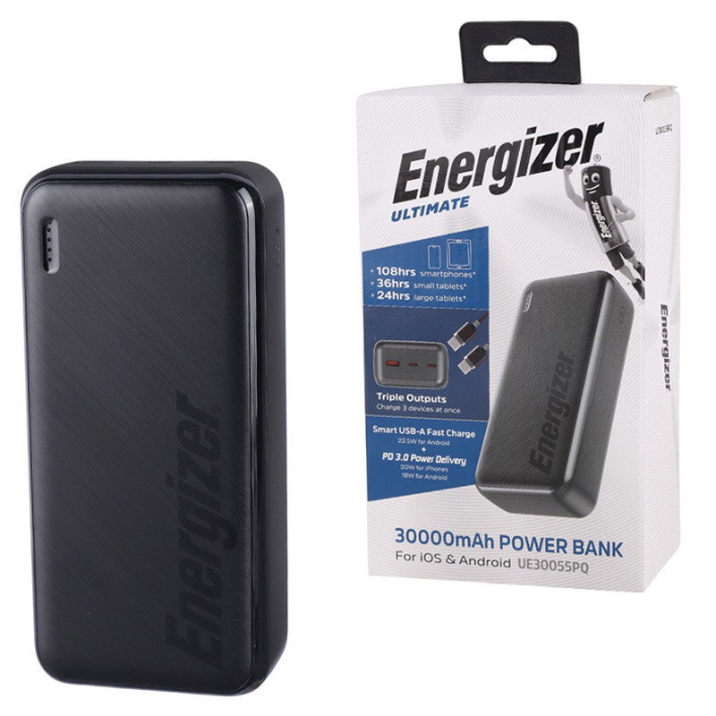 پاور بانک فست شارژ انرجایزر Ultimate UE30055PQ PD3.0 22.5W ظرفیت 30000 میلی آمپر ساعت