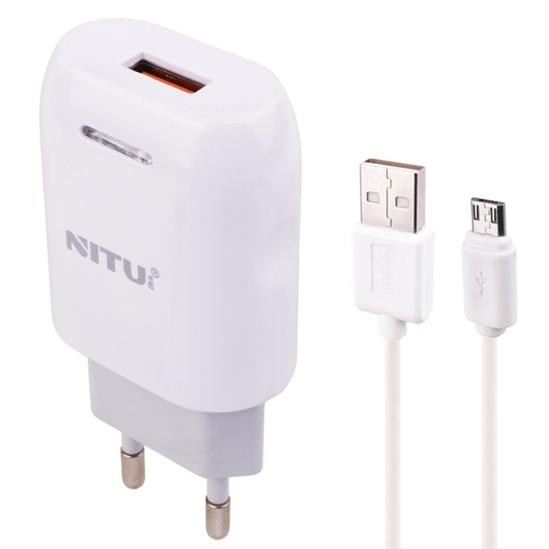 شارژر دیواری 12 وات نیتو NT-TC033 2.4A + کابل میکرو یو اس بی