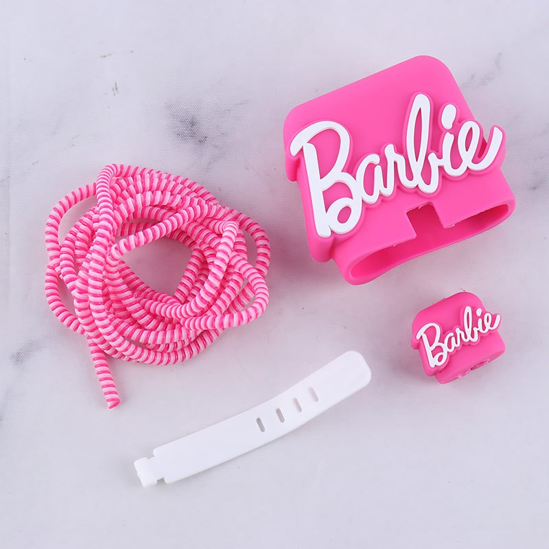 ست محافظ کابل و کلگی شارژر سامسونگ طرح Barbie