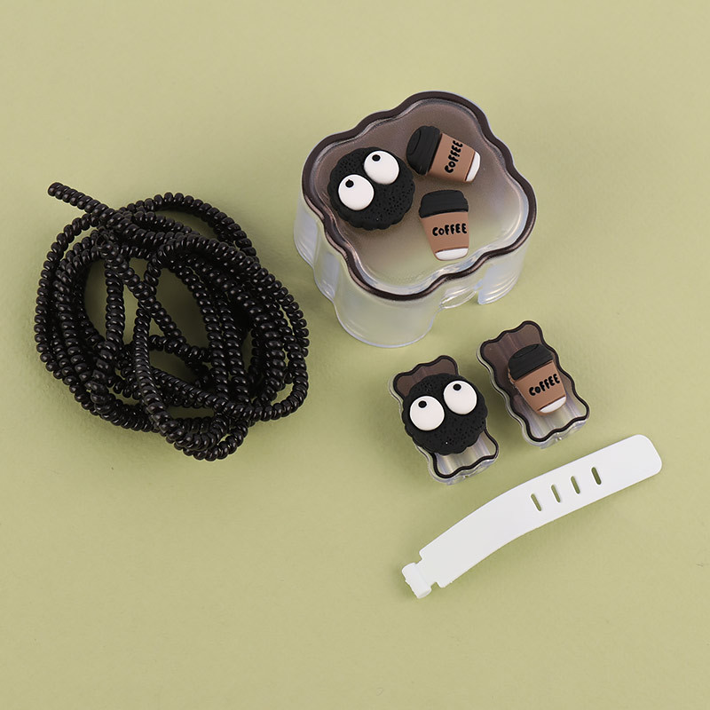 ست محافظ کابل و کلگی شارژر آیفون طرح بیسکوییت OREO