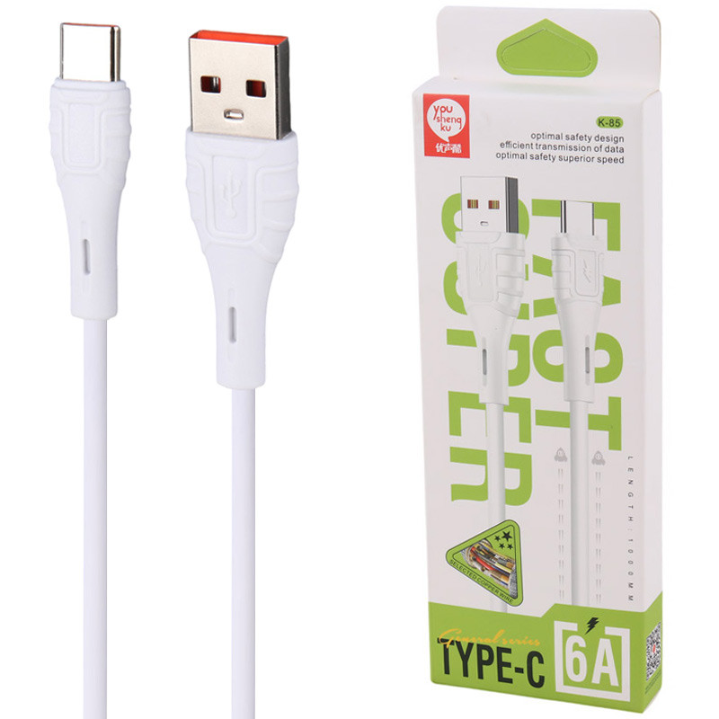 کابل تایپ سی فست شارژ You Shenq Ku K-85 6A 1m