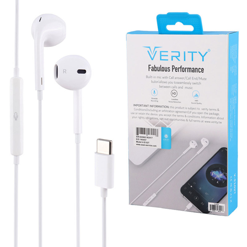 هندزفری تایپ سی وریتی V-E102T