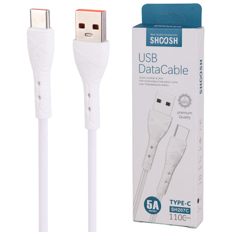 کابل تایپ سی فست شارژ 5 آمپر شوش SH207C طول 1.1 متر