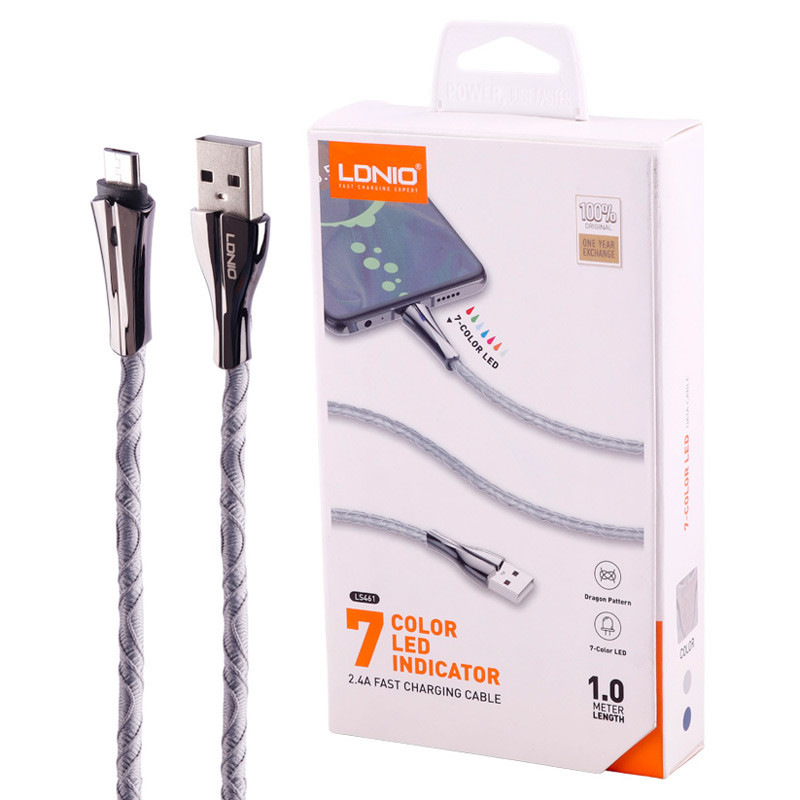 کابل میکرو یو اس بی فست شارژ Ldnio LS461 2.4A 1m