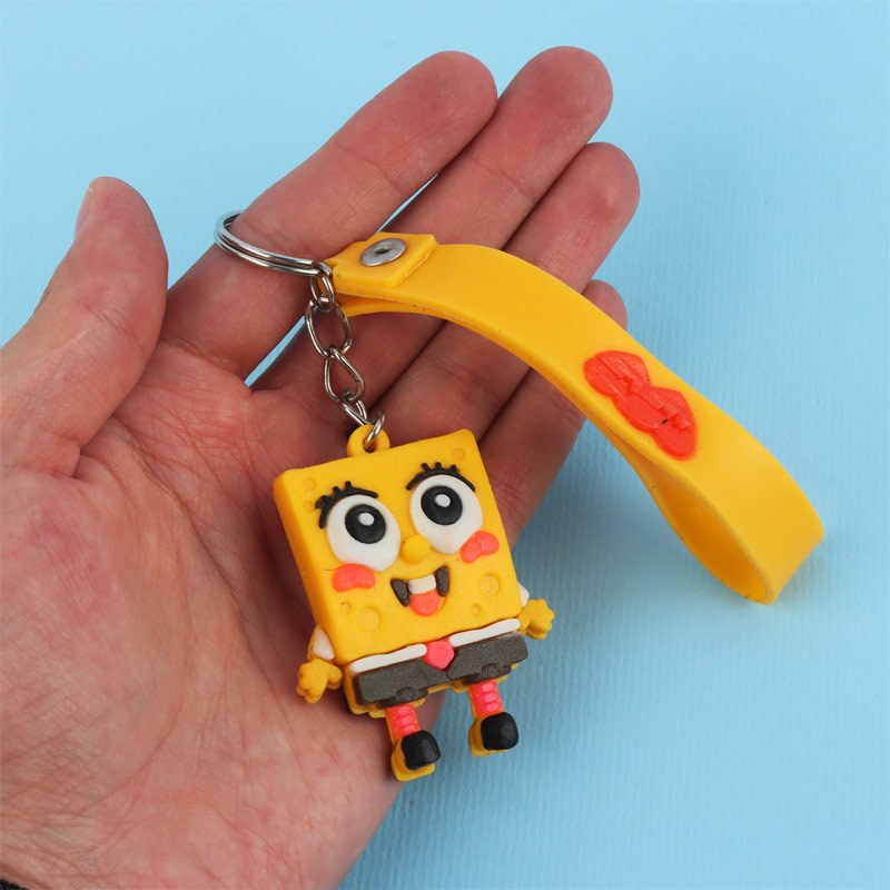 جاکلیدی سیلیکونی خانواده باب اسفنجی + بند آویز کد 2