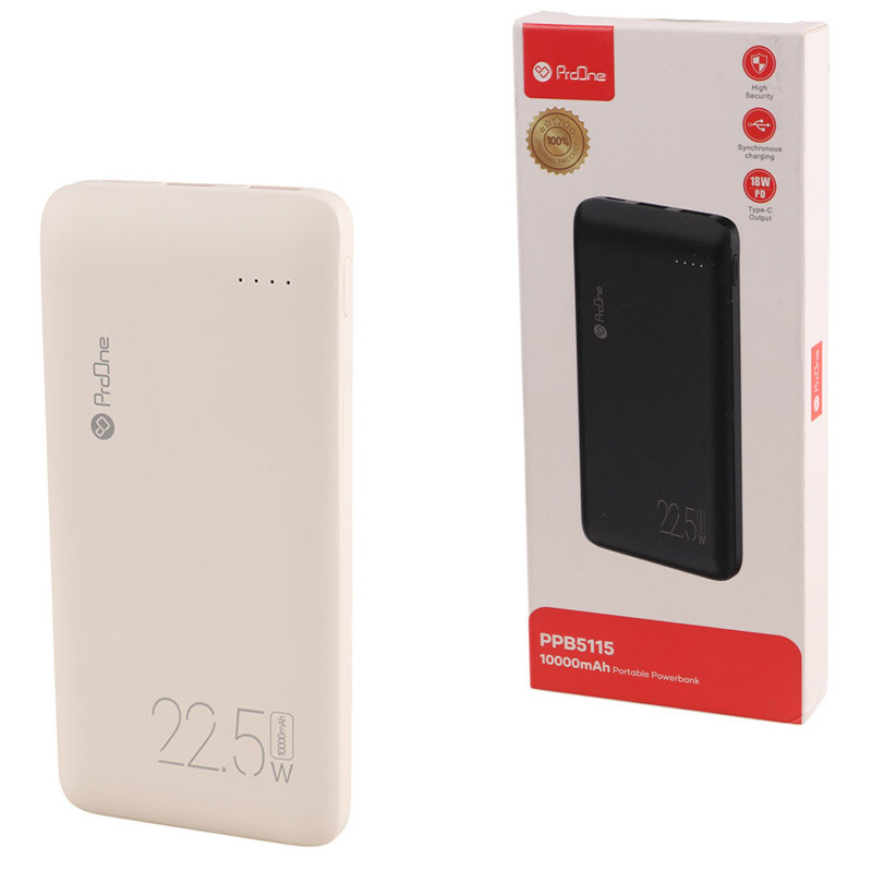 پاور بانک فست شارژ پرووان PPB5115 QC PD 20W ظرفیت 10000 میلی آمپر ساعت
