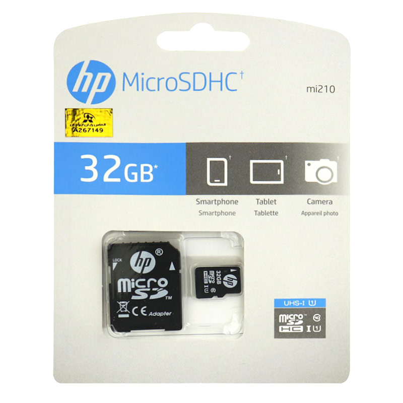 رم میکرو 32 گیگ اچ پی HP Mi210 U1 C10 + خشاب