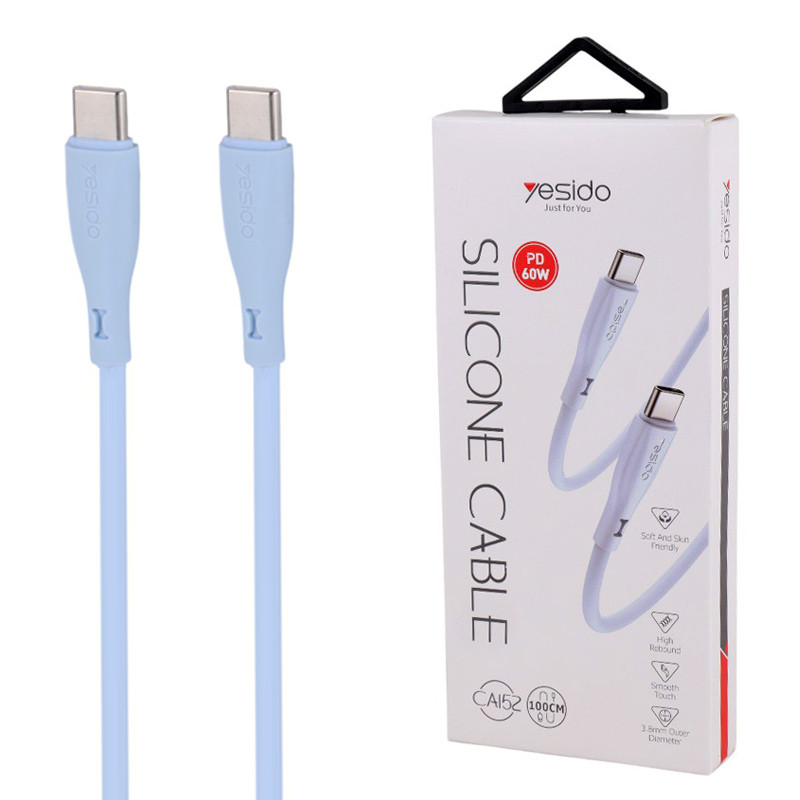 کابل تبدیل فست شارژ Yesido CA152 Type-C To Type-C QC PD 60W 1m