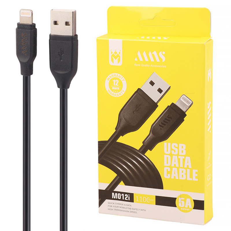 کابل لایتنینگ فست شارژ 5 آمپر ام ان اس M012i طول 1.1 متر