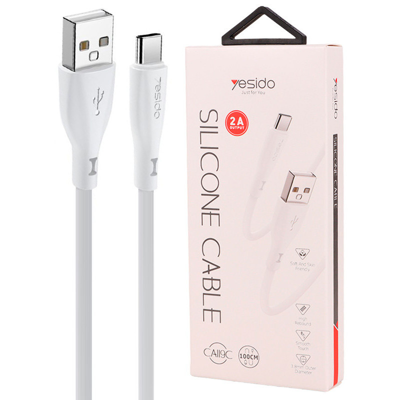 کابل تایپ سی فست شارژ 2 آمپر یسیدو CA119C طول 1 متر