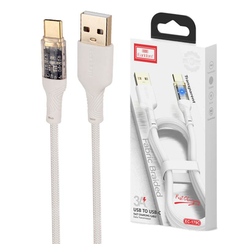کابل تایپ سی فست شارژ Earldom EC-179C 3A 1m