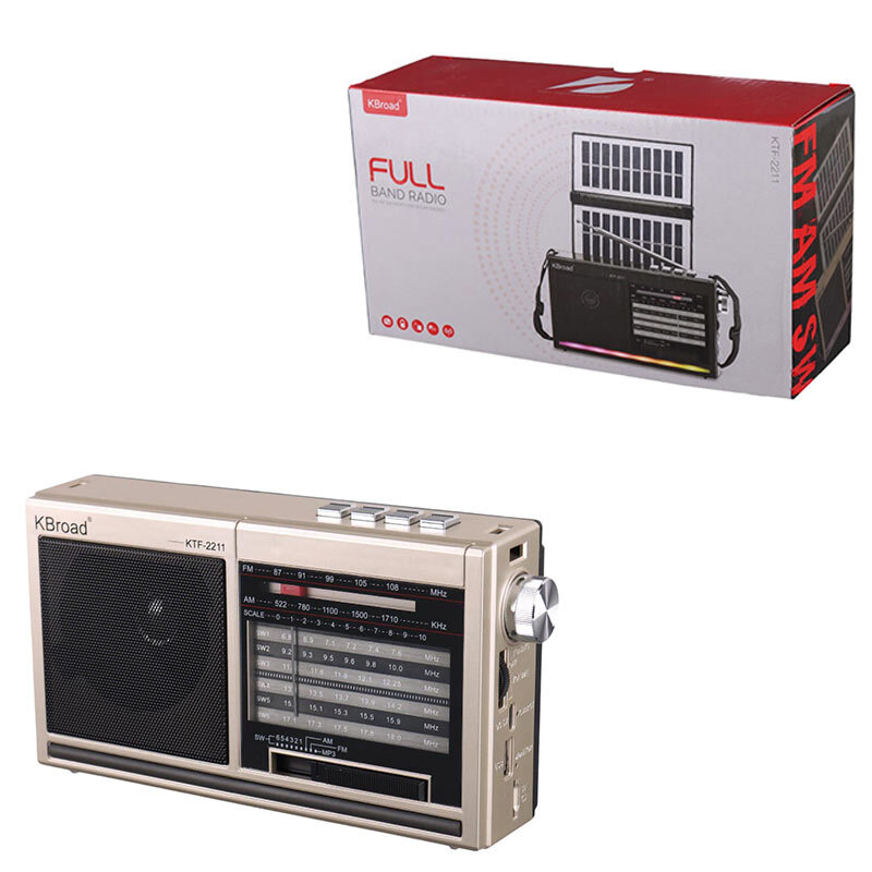 رادیو اسپیکر بلوتوثی خورشیدی کی برود KTF-2211