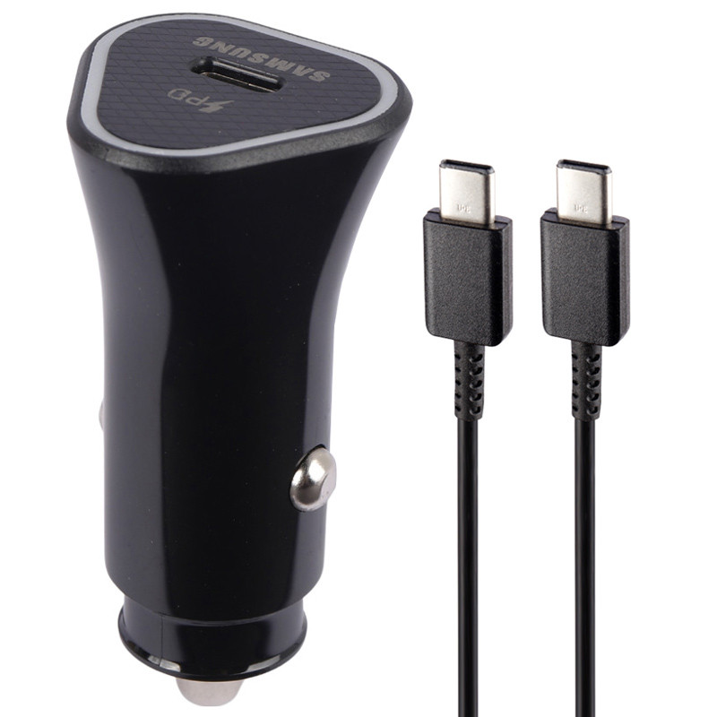 شارژر فندکی فست شارژ Samsung EP-L502 3A PD3.0 25W + کابل تبدیل تایپ سی