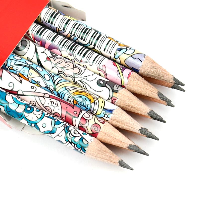 مداد مشکی طرح دار آریا Arya 3042 بسته 12 عددی