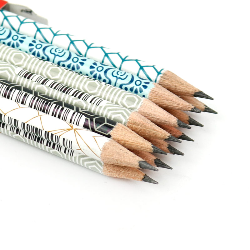 مداد مشکی طرح دار آریا Arya 3044 بسته 12 عددی