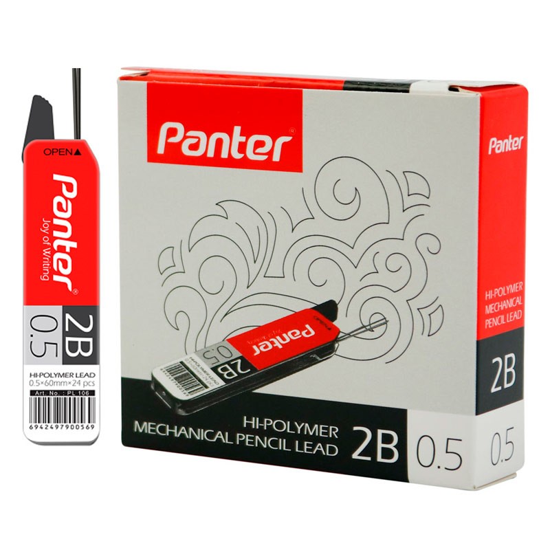 نوک مداد نوکی پنتر 0.5 میلی متر PL106 2B بسته 12 عددی