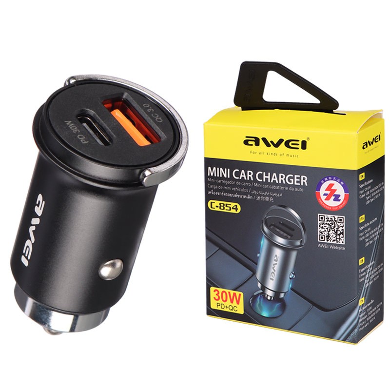 شارژر فندکی 30 وات اوی C-854