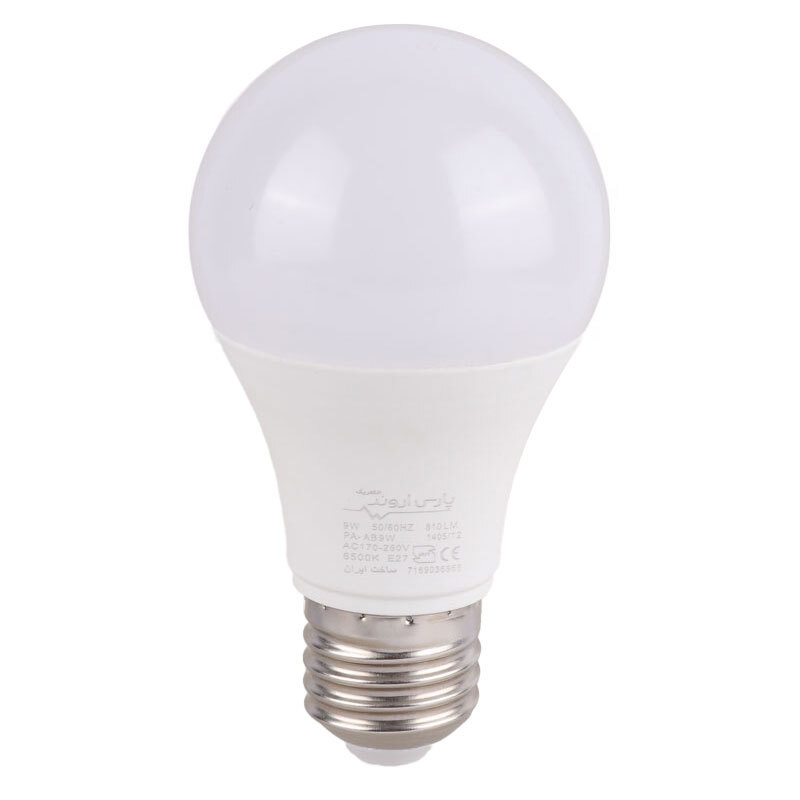 لامپ ال ای دی حبابی 9 وات پارس اروند الکتریک پایه E27