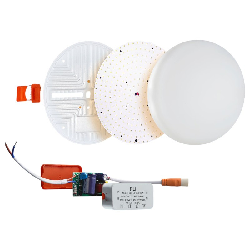 پنل تمام نور توکار گرد 48 وات فنر متغیر پرشین لایت ایران