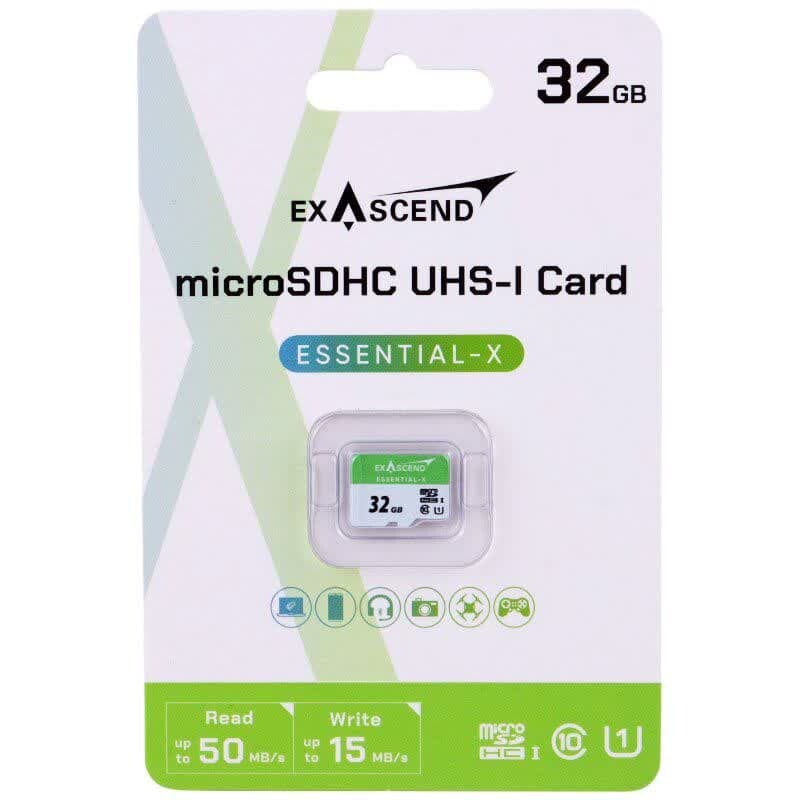 رم میکرو 32 گیگ اگزاسند Exascend Essential-X U1 C10 50MB/s