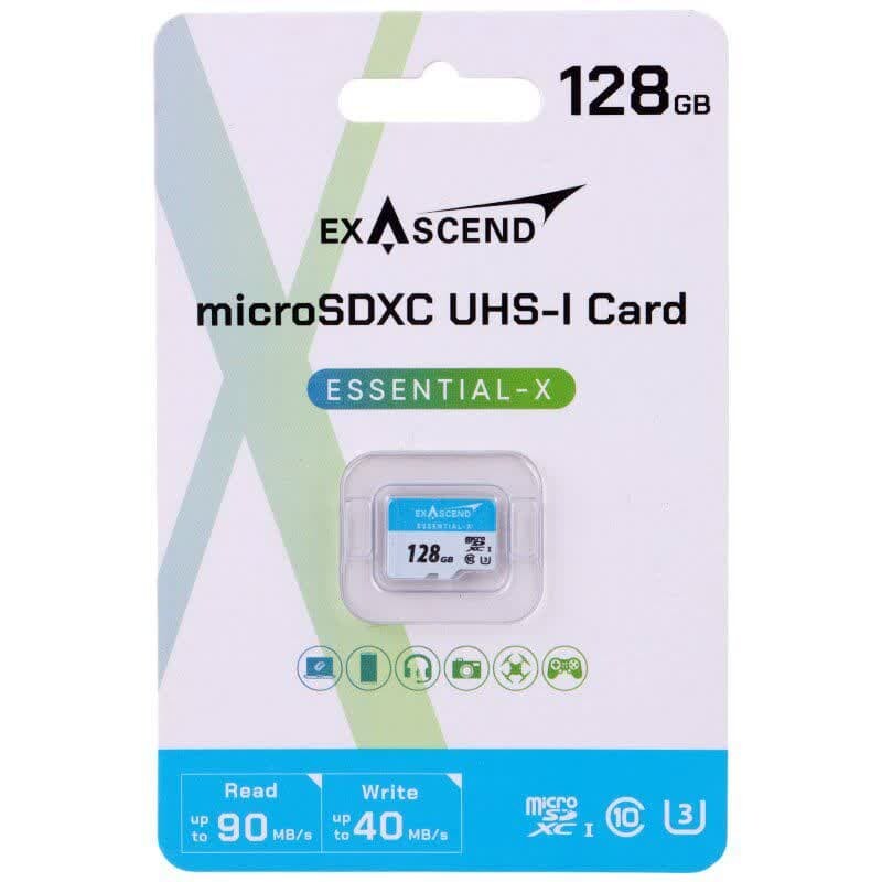 رم میکرو 128 گیگ اگزاسند Exascend Essential-X U3 C10 90MB/s